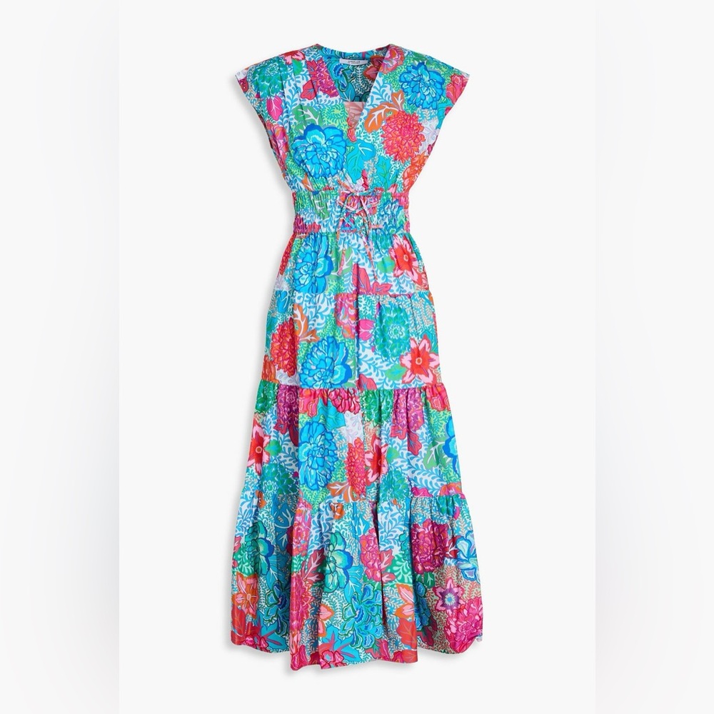Derek Lam Fatima tiered floral-print A-line dress